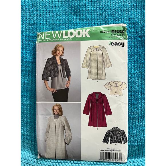 Simplicity 6832 Sewing pattern coat jacket cropped bolero size 8-18 - Picture 1 of 5
